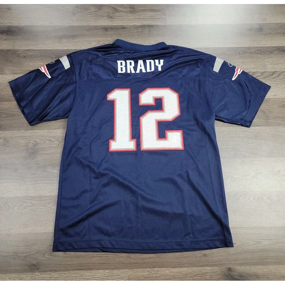 Tom Brady New England Patriots Jersey Reebok On Field Size XL Kids Youth NFL #12